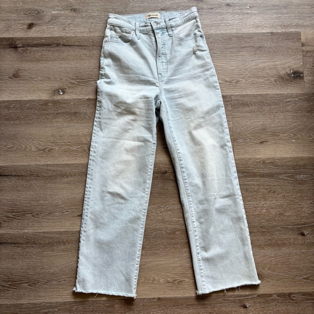 Madewell Light wash The Perfect Vintage Wide-Leg High Rise Jean Hemp Cotton 25